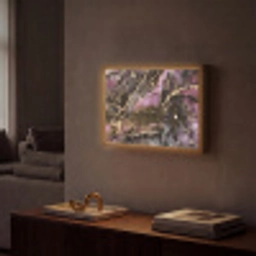 Marmer - Gold - Steen - Abstract Light Box met batterij (Wandlamp) middel -sfeer1