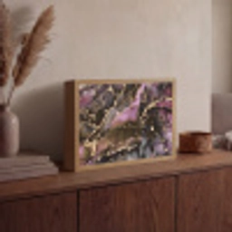 Marmer - Gold - Steen - Abstract Light Box met batterij (Wandlamp) middel -sfeer2
