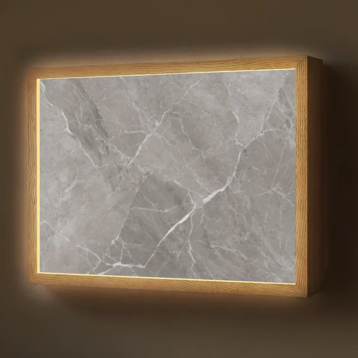 Marmer - Grijs Light Box met batterij (Wandlamp) middel -z3d_website