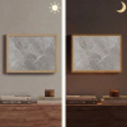 Marmer - Grijs Light Box met batterij (Wandlamp) middel -sfeer3