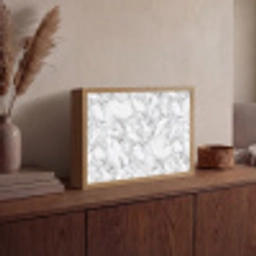 Marmer - Gelaagd - Brekend - Grijsstructuur Light Box met batterij (Wandlamp) middel 907 -sfeer2