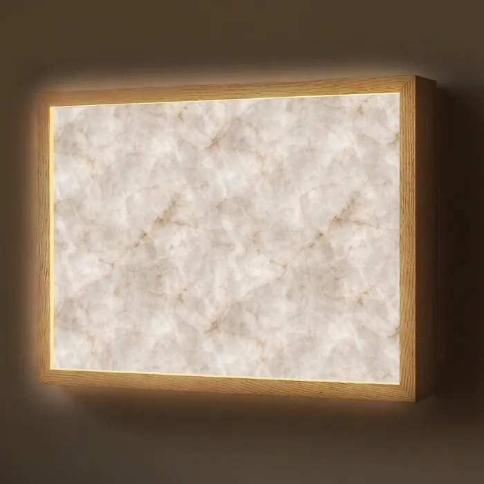 Marmer - Patroon - Klassiek Light Box met batterij (Wandlamp) middel 907 -z3d_website