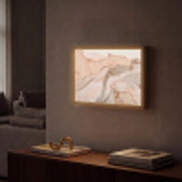 Marmer - Roze - Rosé Light Box met batterij (Wandlamp) middel -sfeer1