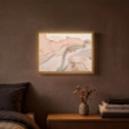 Marmer - Roze - Rosé Light Box met batterij (Wandlamp) middel -sfeer4
