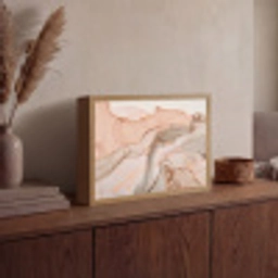 Marmer - Roze - Rosé Light Box met batterij (Wandlamp) middel -sfeer2