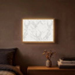 Marmer - Zuiver - Grijs - Aders Light Box met batterij (Wandlamp) middel 907 -sfeer4