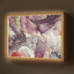 Marmer - Rood - Paars - Goud Light Box met batterij (Wandlamp) middel -z3d_website