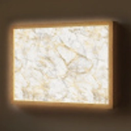 Marmer - Wit - Expressief - Goudaccenten Light Box met batterij (Wandlamp) middel 907 -z3d_website