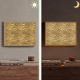 Metaal - Dynamisch - Goud Light Box met batterij (Wandlamp) middel 907 -sfeer3