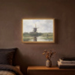 Molen - Willem Roelofs - Oude meesters - Kunst Light Box met batterij (Wandlamp) middel -sfeer4