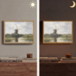 Molen - Willem Roelofs - Oude meesters - Kunst Light Box met batterij (Wandlamp) middel -sfeer3
