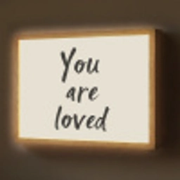 Minimalistisch - Beige - Love Light Box met batterij (Wandlamp) middel -z3d_website