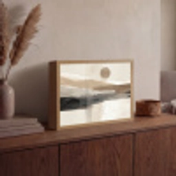 Minimalistisch - Landschap - Dimensie Light Box met batterij (Wandlamp) middel -sfeer2