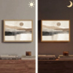 Minimalistisch - Landschap - Dimensie Light Box met batterij (Wandlamp) middel -sfeer3