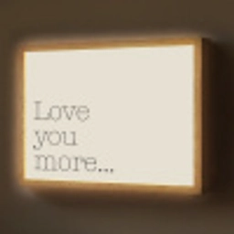 Minimalistisch - Love - Beige Light Box met batterij (Wandlamp) middel -z3d_website