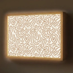 Minimalistisch - Patroon - Terracotta Light Box met batterij (Wandlamp) middel 907 -z3d_website