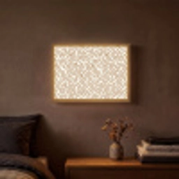 Minimalistisch - Patroon - Terracotta Light Box met batterij (Wandlamp) middel 907 -sfeer4