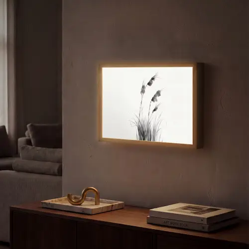 Minimalistisch - Stelen - Wit Light Box met batterij (Wandlamp) middel -sfeer1