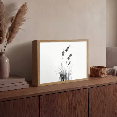 Minimalistisch - Stelen - Wit Light Box met batterij (Wandlamp) middel -sfeer2