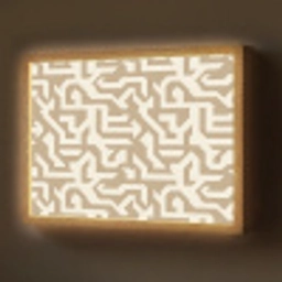 Modern - Abstract - Beige Light Box met batterij (Wandlamp) middel 907 -z3d_website