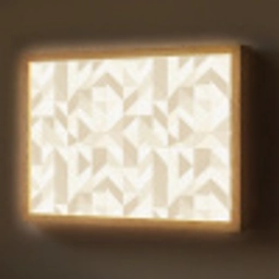 Modern - Abstract - Beige Light Box met batterij (Wandlamp) middel 907 -z3d_website