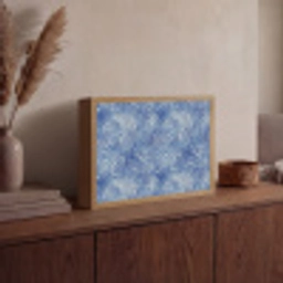 Modern - Abstract - Blauw Light Box met batterij (Wandlamp) middel 907 -sfeer2