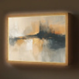 Modern - Abstract - Goud - Zwart Light Box met batterij (Wandlamp) middel -z3d_website