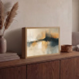 Modern - Abstract - Goud - Zwart Light Box met batterij (Wandlamp) middel -sfeer2