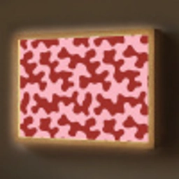 Modern - Abstract - Rood Light Box met batterij (Wandlamp) middel 907 -z3d_website