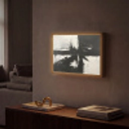 Modern - Zwart wit - Abstract - Kunst Light Box met batterij (Wandlamp) middel -sfeer1