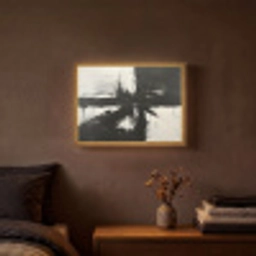Modern - Zwart wit - Abstract - Kunst Light Box met batterij (Wandlamp) middel -sfeer4