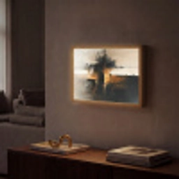 Modern - Zwart - Verf - Goud Light Box met batterij (Wandlamp) middel -sfeer1