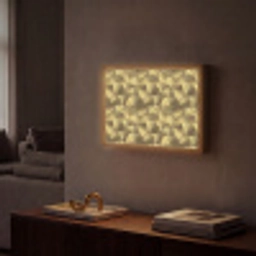 Modern - Cirkel - Goud Light Box met batterij (Wandlamp) middel 907 -sfeer1