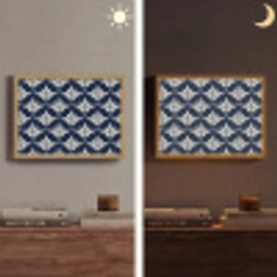 Modern - Ontwerp - Blauw Light Box met batterij (Wandlamp) middel 907 -sfeer3