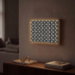 Modern - Geometrisch - Zwart Light Box met batterij (Wandlamp) middel 907 -sfeer1