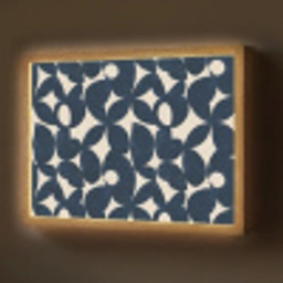 Modern - Geometrisch - Blauw Light Box met batterij (Wandlamp) middel 907 -z3d_website