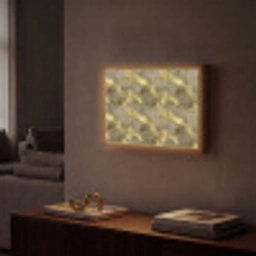Modern - Geometrisch - Goud Light Box met batterij (Wandlamp) middel 907 -sfeer1