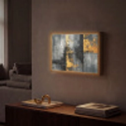 Modern - Goud - Grijs - Patroon Light Box met batterij (Wandlamp) middel -sfeer1