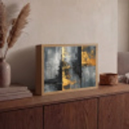 Modern - Goud - Grijs - Patroon Light Box met batterij (Wandlamp) middel -sfeer2
