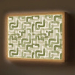 Modern - Grafisch - Groen Light Box met batterij (Wandlamp) middel 907 -z3d_website