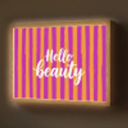 Modern - Hello - Oranje Light Box met batterij (Wandlamp) middel -z3d_website