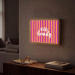 Modern - Hello - Oranje Light Box met batterij (Wandlamp) middel -sfeer1