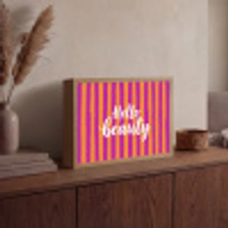 Modern - Hello - Oranje Light Box met batterij (Wandlamp) middel -sfeer2