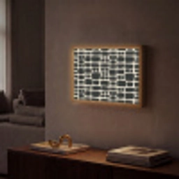 Modern - Organisch - Zwart Light Box met batterij (Wandlamp) middel 907 -sfeer1