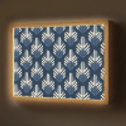 Modern - Patroon - Blauw Light Box met batterij (Wandlamp) middel 907 -z3d_website