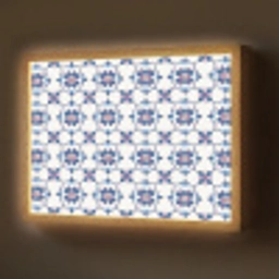 Modern - Patroon - Blauw - Roze Light Box met batterij (Wandlamp) middel 907 -z3d_website