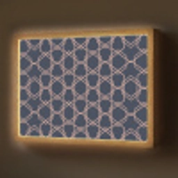 Modern - Patroon - Donkerblauw - Roze Light Box met batterij (Wandlamp) middel 907 -z3d_website