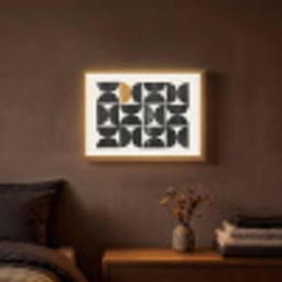 Modern - Halve cirkel - Goud - Zwart Light Box met batterij (Wandlamp) middel -sfeer4