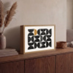 Modern - Halve cirkel - Goud - Zwart Light Box met batterij (Wandlamp) middel -sfeer2