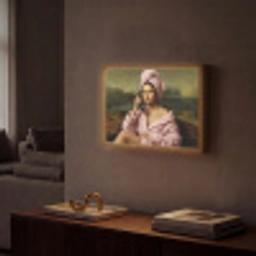 Mona - Klassiek - Roze Light Box met batterij (Wandlamp) middel -sfeer1